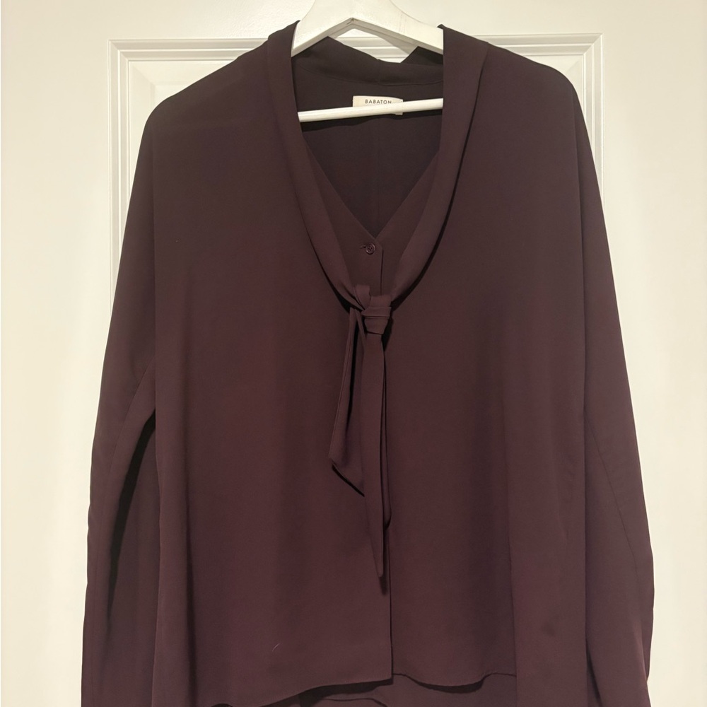 Babaton Deep Burgundy Blouse
